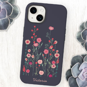 Floral Dark Personalised Case-Mate iPhone 14 Case