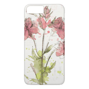 Floral Dark Pink Splash Case-Mate iPhone Case