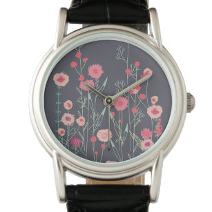 Floral Dark Watch