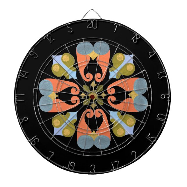 Floral  dartboard (Front)