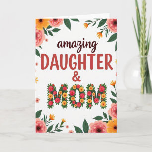 Floral Daughter And Mom Card