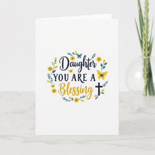 Floral Daughter Blessing Card