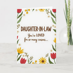 Floral Daughter In Law Love Card