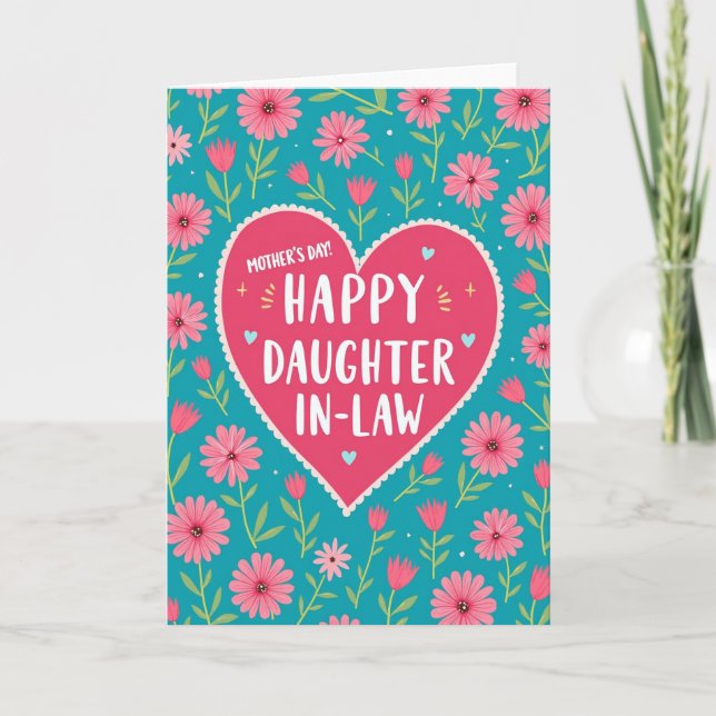 Floral Daughter Inlaw Card (Front)