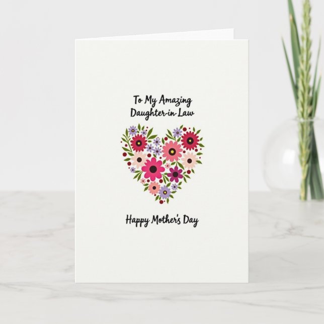 Floral Daughterinlaw Card (Front)