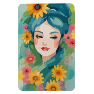 Floral Daydream Portrait Magnet