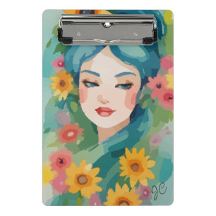Floral Daydream Portrait Mini Clipboard