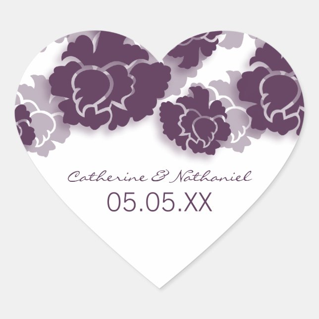 Floral Decadence Wedding Stickers (Front)