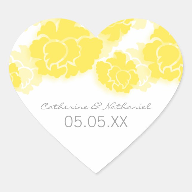 Floral Decadence Wedding Stickers (Front)