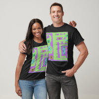 Floral Decal Ethnic Print Green Purple Black
