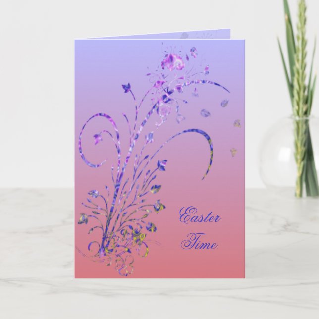Floral Deco Easter Card (Front)
