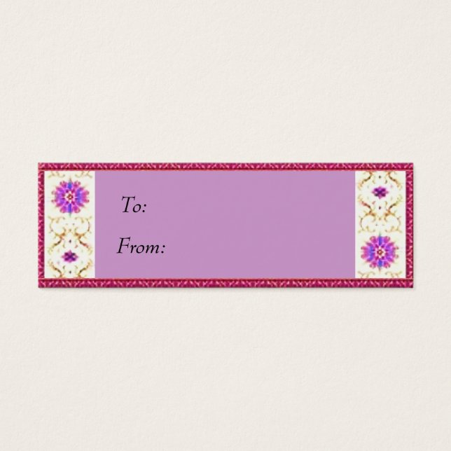 Floral Deco  Gift Tag (Front)