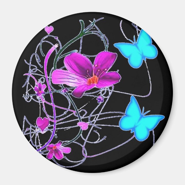 Floral Deco Magnet (Front)