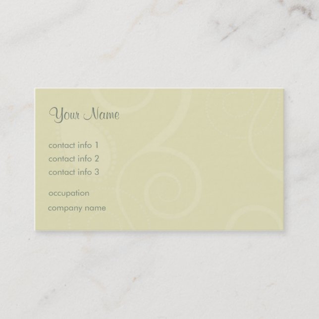 Floral Decor Business Card (Front)