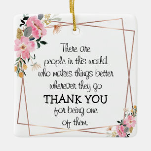 Floral Decoration with Thank You Message