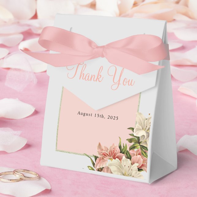 Floral Decorations Feminine Birthday Favour Box (Wedding)