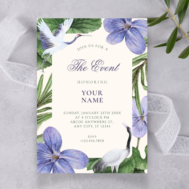 Floral decorative bird  invitation (Creator Uploaded)