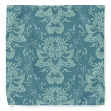 Floral decorative light blue ornate pattern 