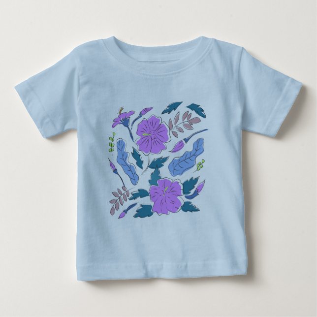 Floral Decorative Line Art Shirt (Front)