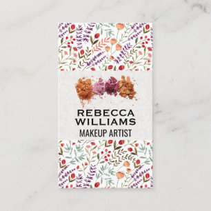 Floral Decorative Pattern Make up Foundation Business Card