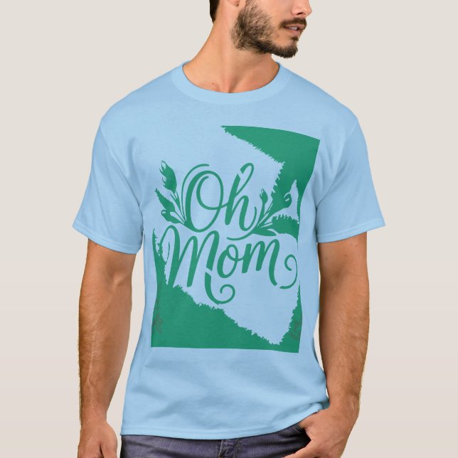 Floral Decorative Typography Art T-Shirt (Front)