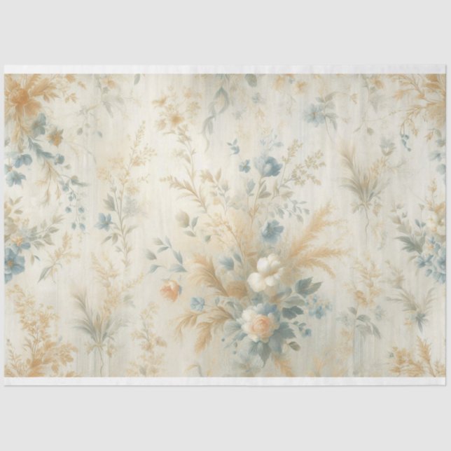 Floral Decoupage Tissue Paper (Front)