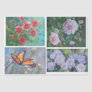 Floral Decoupage Tissue Tissue Paper