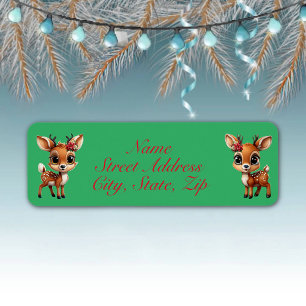 Floral Deer, Floral Fawn, Doe, Reindeer 🦌🎄 Green