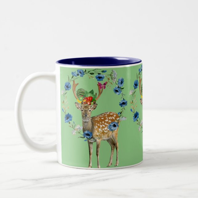 Floral Deer Fruit Mug (Left)