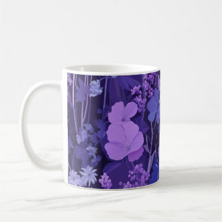 Floral delicate 🌸 pattern on dark background coffee mug