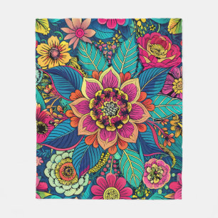 Floral Delight Fleece Blanket