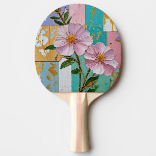 Floral Delight Ping Pong Paddle