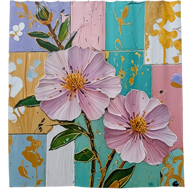 Floral Delight Shower Curtain (Front)
