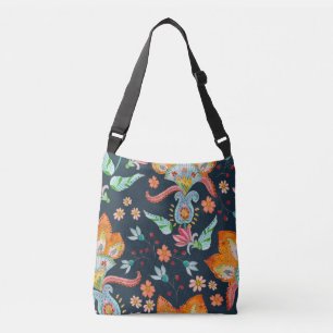 Floral Delight: Watercolor Flower Texture Crossbody Bag