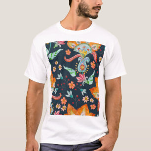 Floral Delight: Watercolor Flower Texture T-Shirt