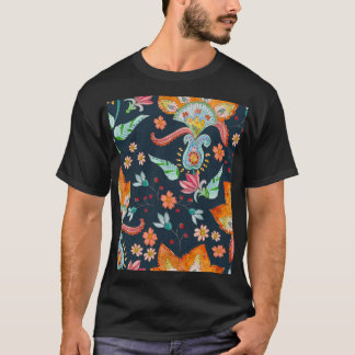 Floral Delight: Watercolor Flower Texture T-Shirt