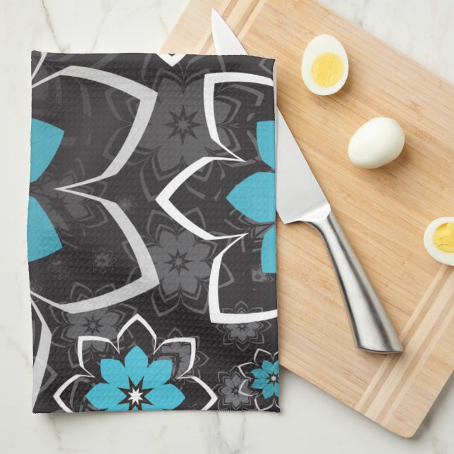 Floral Design 14 Tea Towel (Quarter Fold)