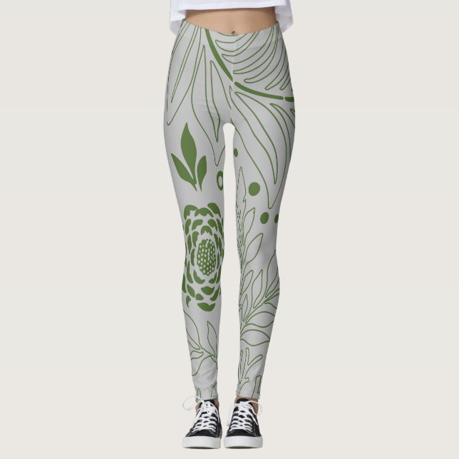 Floral Design 17 Leggings (Front)