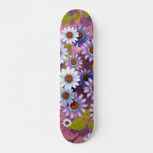 Floral Design 1 Skateboard (Front)
