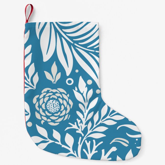 Floral Design 20 Small Christmas Stocking (Front)