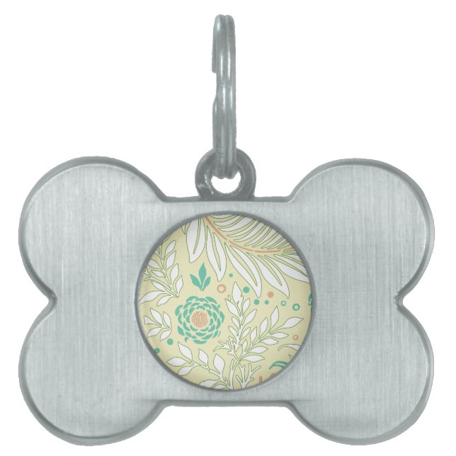 Floral Design 21 Pet ID Tag (Front)