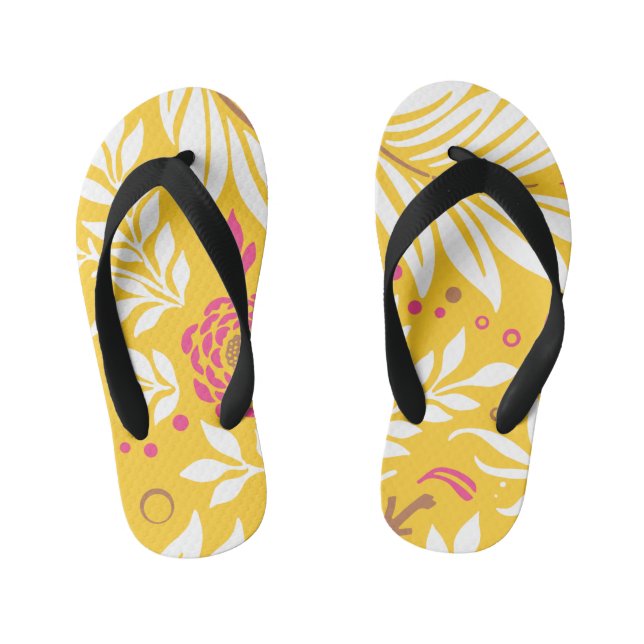 Floral Design 24 Kid's Jandals (Footbed)