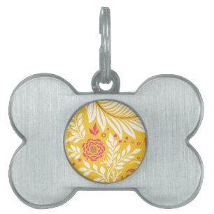 Floral Design 24 Pet ID Tag