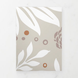 Floral Design 25 Tri-Fold Holiday Card