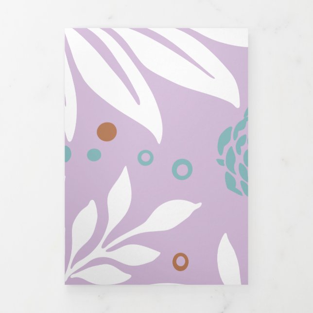 Floral Design 26 Tri-Fold Holiday Card (Cover)