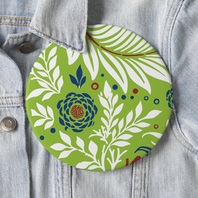 Floral Design 27 6 Cm Round Badge (In Situ)