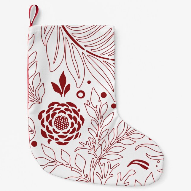 Floral Design 28 Small Christmas Stocking (Front)