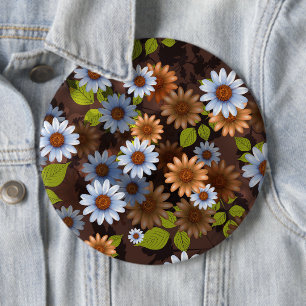 Floral Design 2 6 Cm Round Badge