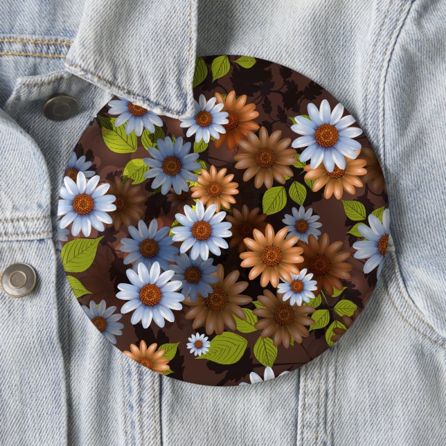 Floral Design 2 6 Cm Round Badge (In Situ)