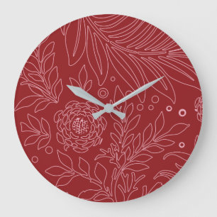 Floral Design 30 Large Clock